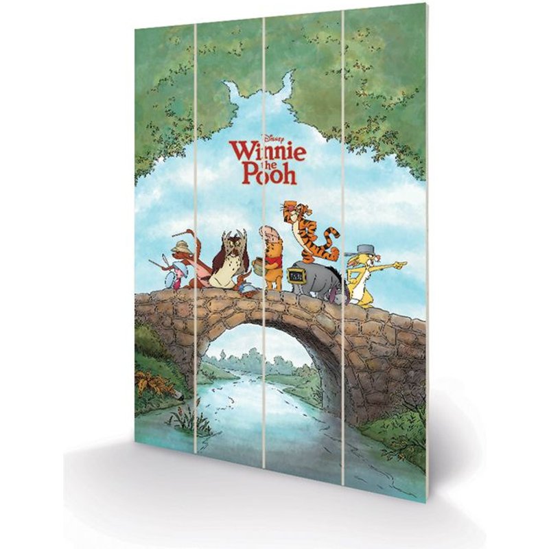 Winnie L'ourson - Impression Sur Bois 40x59cm