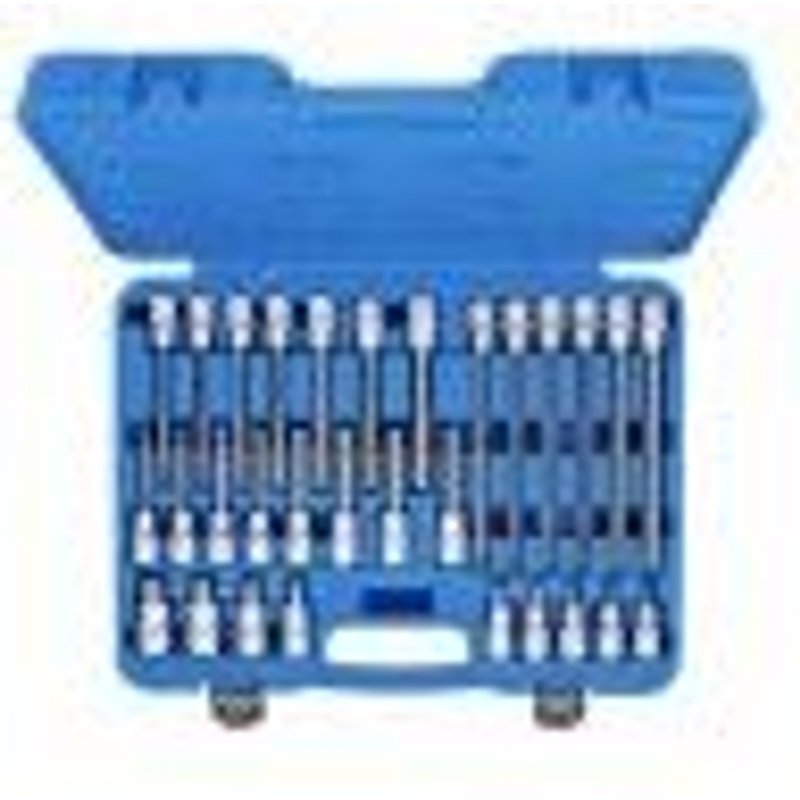 Coffret 30 douille embout 6 pans creux longueur assortie 5 - 19 mm carré 12.5mm 1/2" BGS TECHNIC