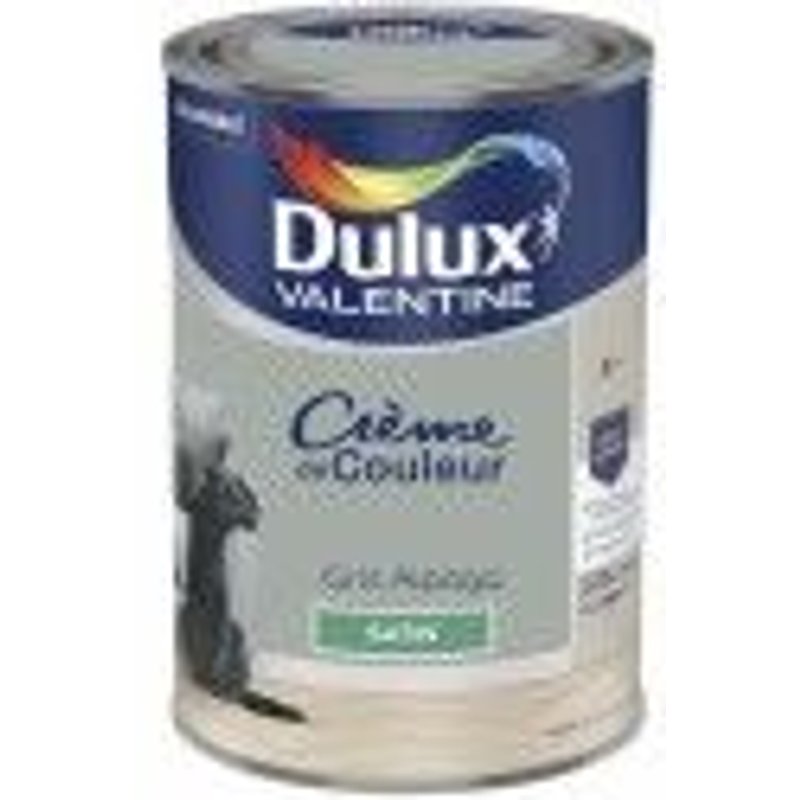 Peinture décoration crème couleur gris alpaga satin 1.25l DULUX VALENTINE