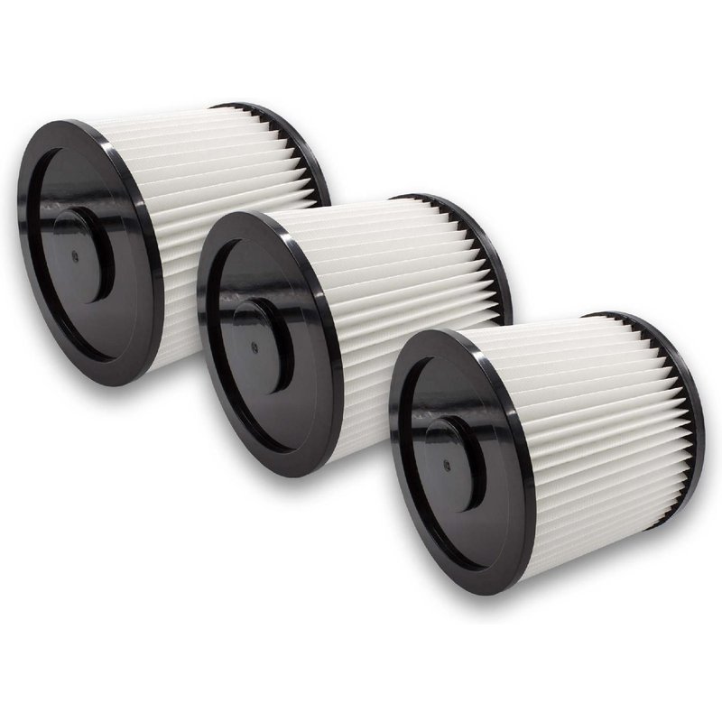 vhbw 3x Filtres ronds pour aspirateurs multi-usages compatible avec Einhell Universal 18-50l, RT-VC 1525 SA