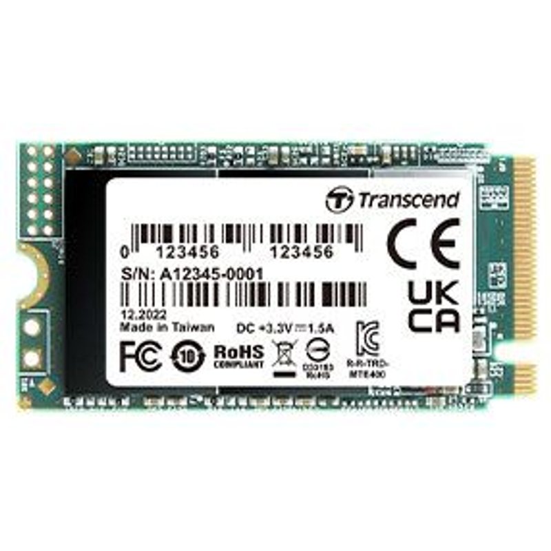Transcend MTE400S - SSD - 512 Go - interne - M.2 2242 - PCIe 3.0 x4 (NVMe)