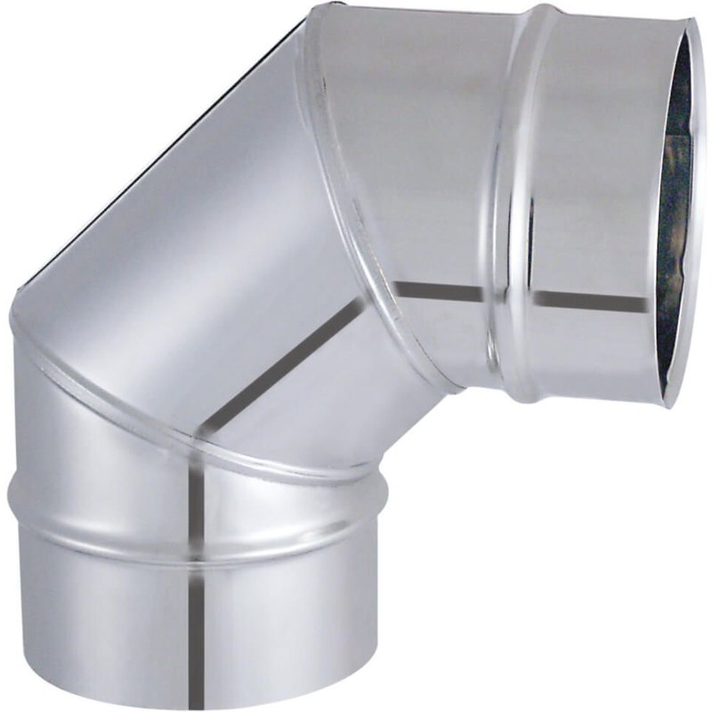 JONCOUX Tuyau TYRAL INOX 304 - Diam. 125 - Coude à secteur 90°