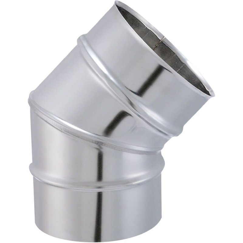 JONCOUX Tuyau TYRAL INOX 304 - Diam. 125 - Coude à secteur 45°