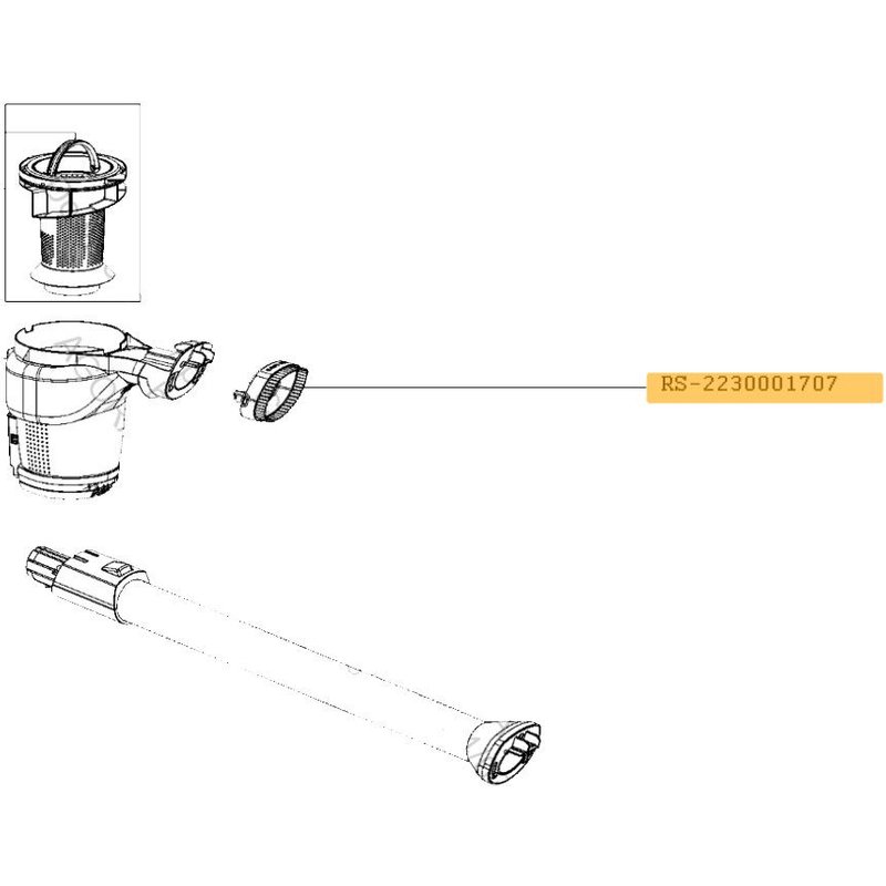 Brosse amovible bleue - Aspirateur (RS-2230001707 ROWENTA)