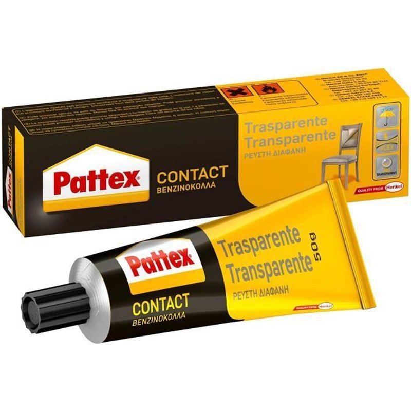 Pattex 1419320, Gel, Adhésif par contact, Noir, Jaune, Transparent, 15 min, 5 °C