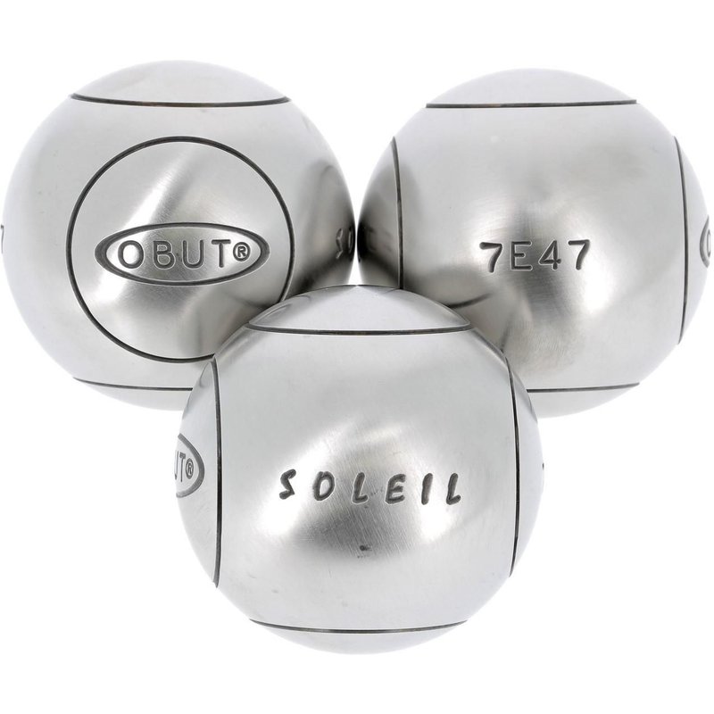 Boules De Pétanque Obut Boules De Pétanque Obut Soleil Tendre 73 Mm Argent Métalisé 680g