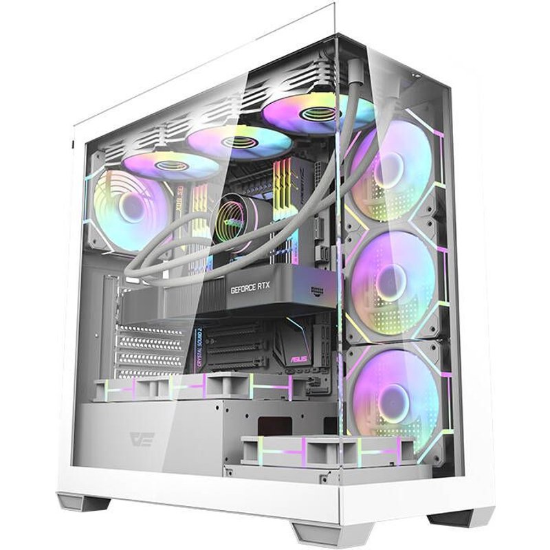 Computer Case Darkflash Ds900 (white) 7 Argb Fans