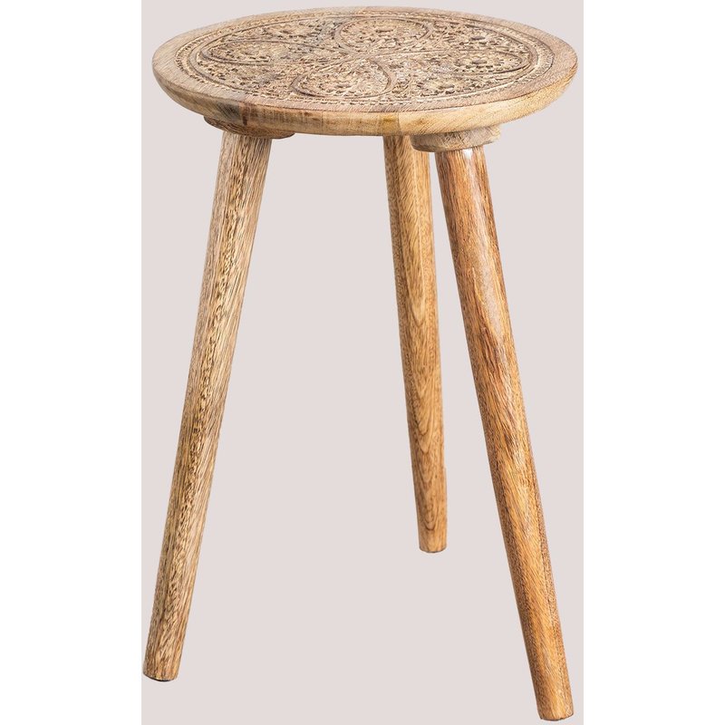Table D'appoint Ronde En Bois De Manguier (Ø30 Cm) Nanup Bois De Mangue
