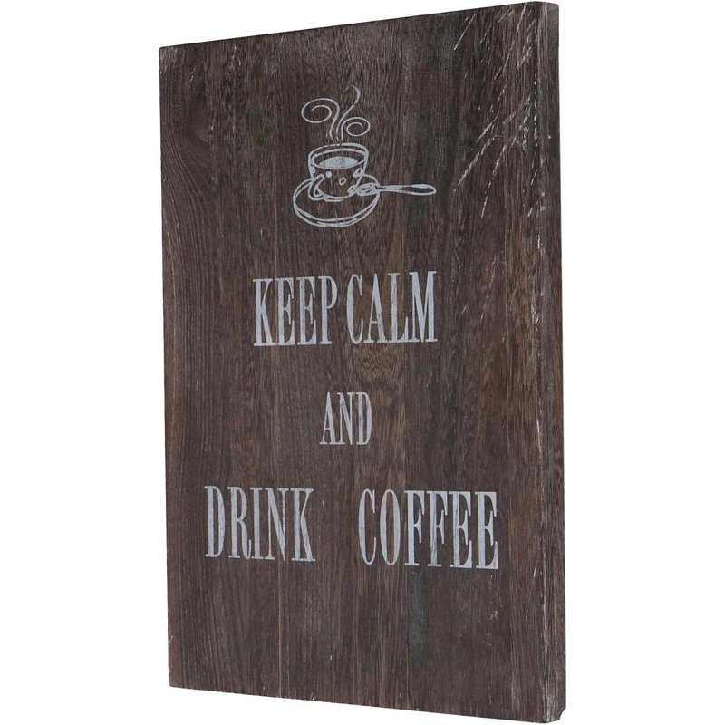 Panneau Déco Cadre Mural En Bois 40x30 Cm Motif Café Vintage Dec04058