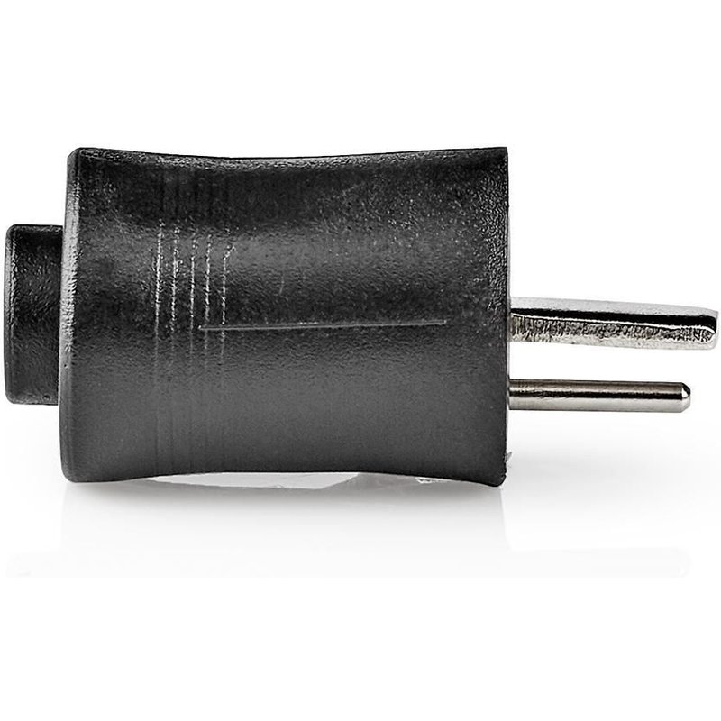 Nedis Connecteur Haut parleur Droit Mâle Plaqué nickel Châssis PVC Noir 25 pièces Sac en plastique NE550730203