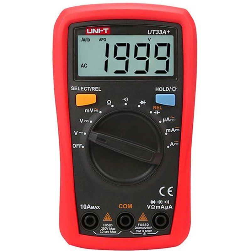 Multimètre numérique 600vdc/ac 10adc/ac Auto ranging Ut33a+ Ut33a