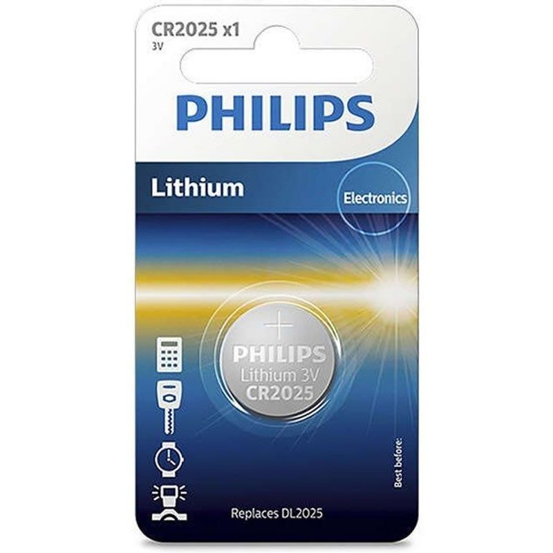 Pile bouton philips cr2025/ 3v