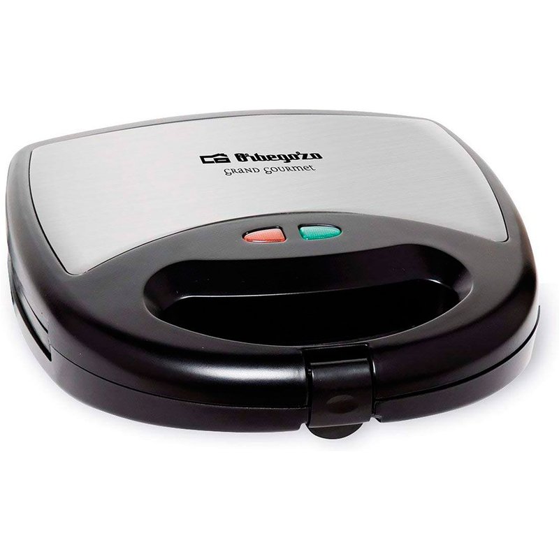 Orbegozo sw 6000 machine à sandwichs en acier inoxydable 800w puissance revêtement antiadhésif