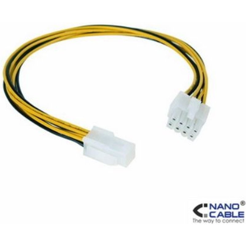 Nanocable - câble d'alimentation interne 15cm duplicateur 4 broches vers connexion 2x4 broches 4 broches/f-4+4 broches/m