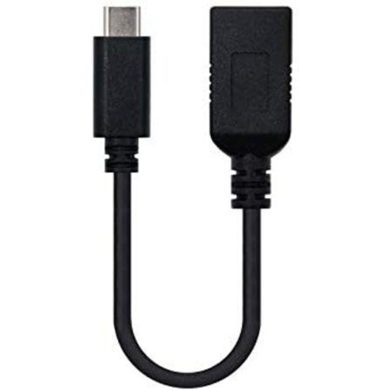 Câble Nanocable USB-C 3.1 Gen 1 5Gbps Mâle vers USB-A Femelle 15cm