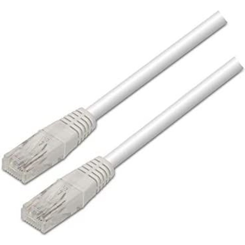 AISENS A133-0198 - Cordon de brassage RJ45 Câble réseau (2 m, 10/100 Mbit/s, commutateur/Routeur/Modem/Panneau commun/Point d'accès/Champs de connexion) Couleur Blanc