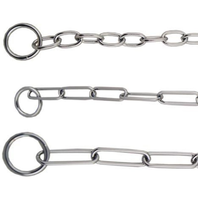 Colliers De Chaînes En Acier Chromé 3,2mm. X 65cm. Eslabon Court Eslabon