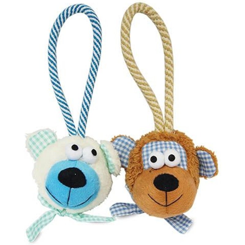 Visages En Peluche Avec Une Ficelle Pour Le Visage De L'ours Blanc