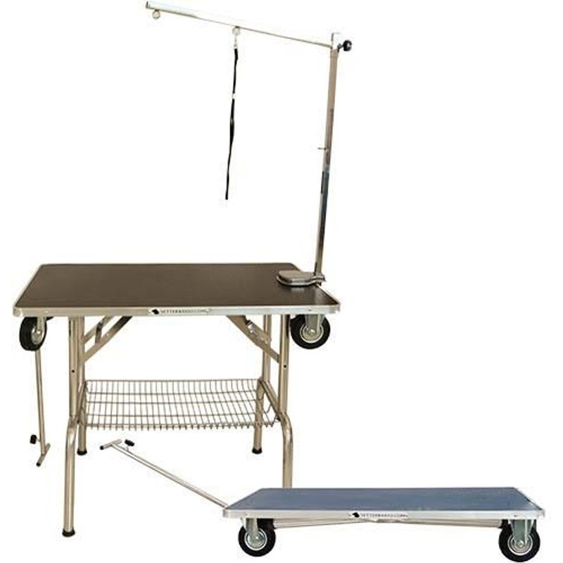 Table D'exposition Avec Roues Et Fourche Table Noire