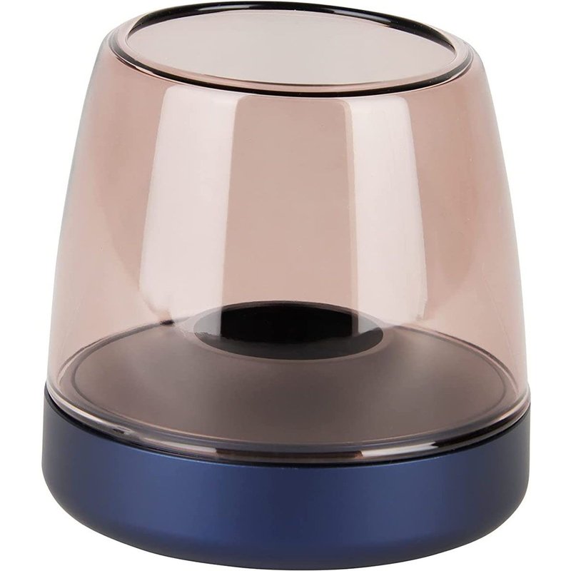 Kooduu - Bougeoir de luxe en verre et aluminium gris cobalt blue glow 10 cobalt blue