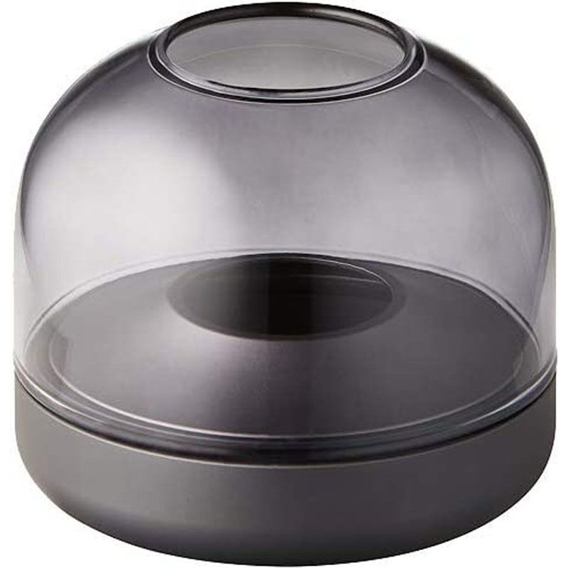 Kooduu - Bougeoir de luxe en verre et aluminium gris foncé glow 08 smoked grey