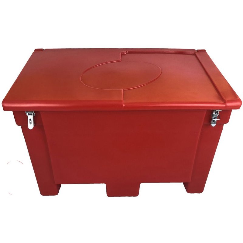 Bac à sable-sel- stockage 200l avec grenouillères de fermeture