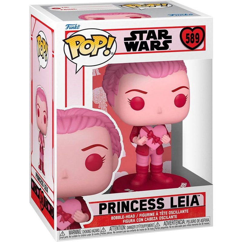 Star Wars Valentines - Figurine Pop! Leia 9 Cm