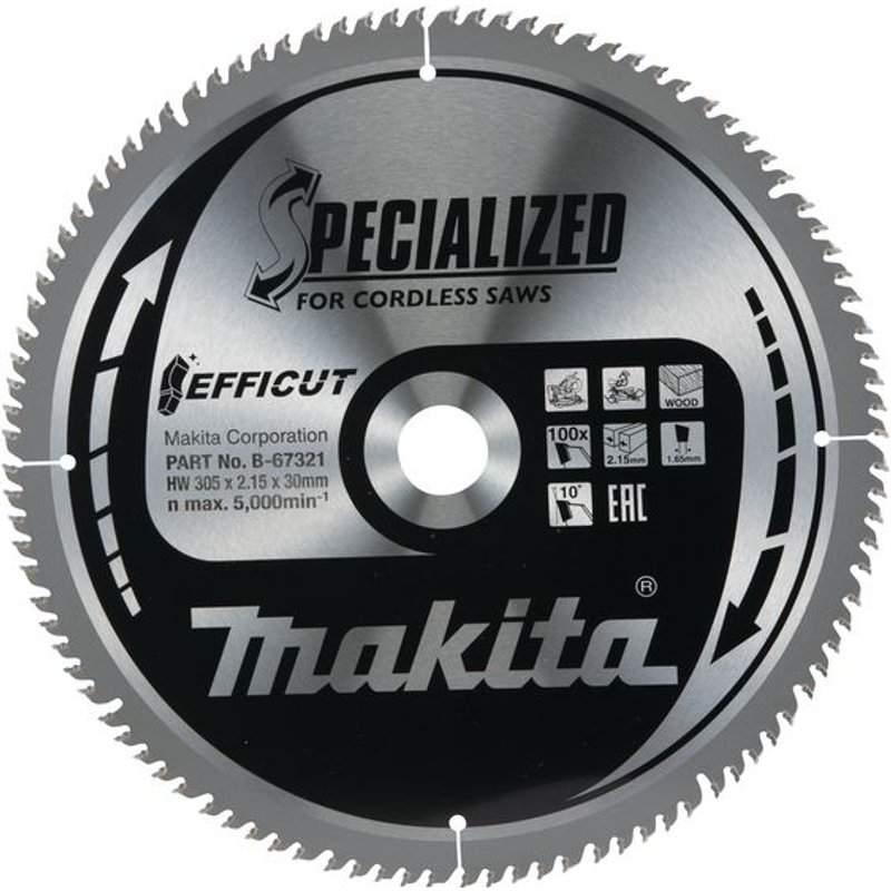Makita EFFICUT Lame de scie 305x30 mm, 100 dents - B-67321