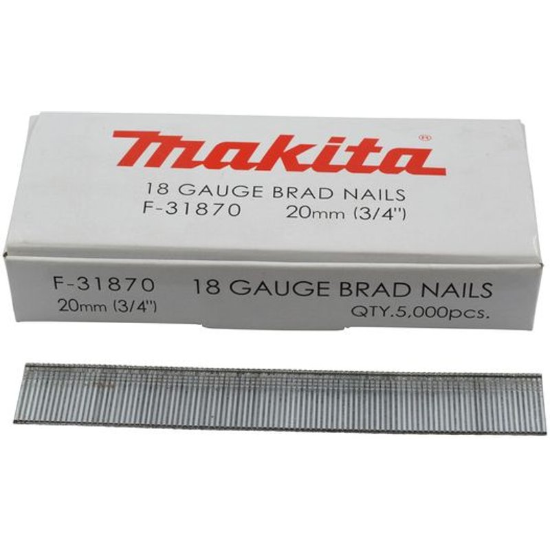 Clous tête homme 20mm 18 Ga galva pour cloueurs pneumatiques AF505,AF550H,DBN500