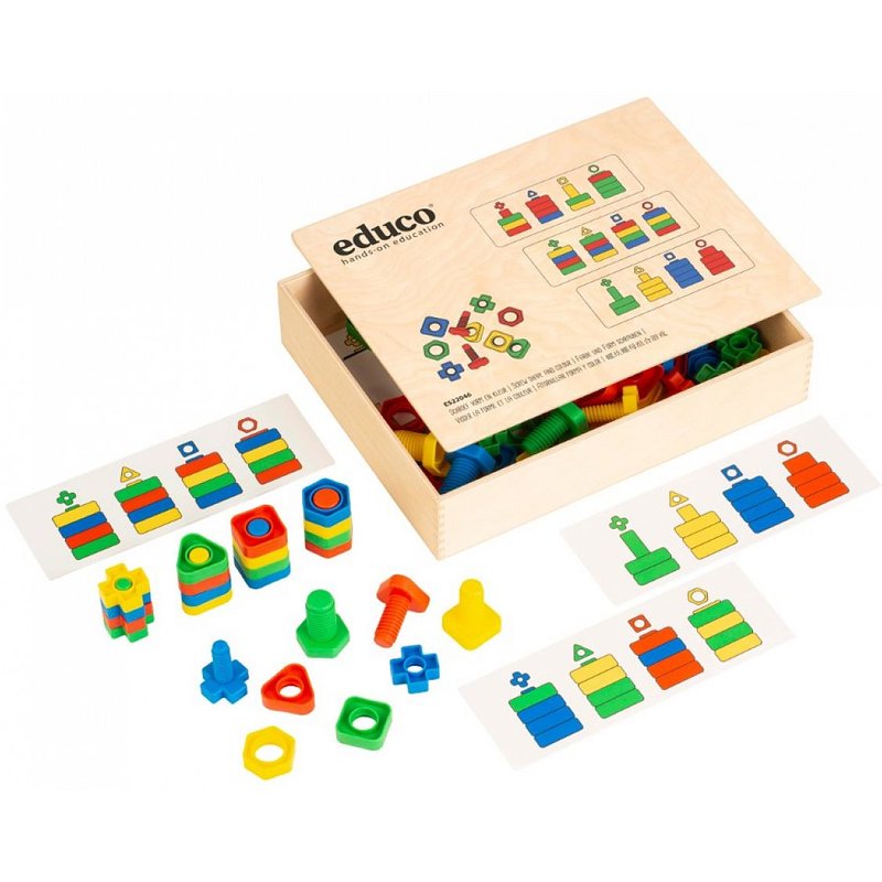 Visser La Forme Et La Couleur - Jeu Montessori