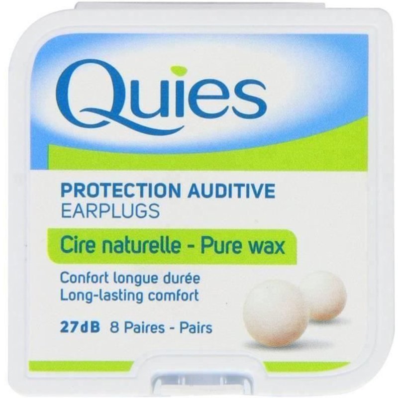 QUIES - protection auditive cire naturelle - boite de 8 paires