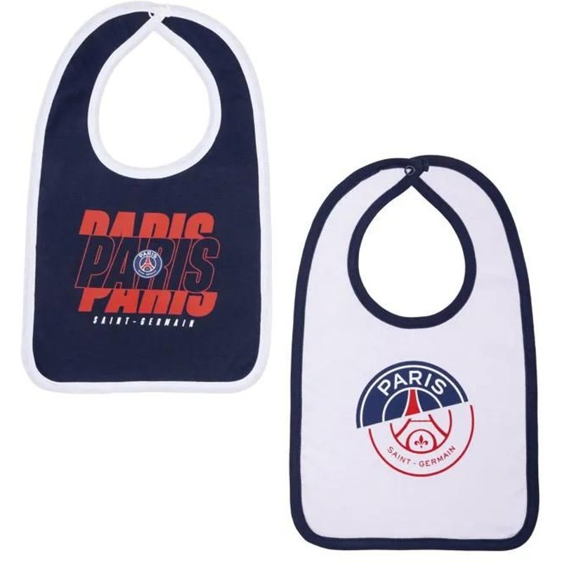 2 X Bavoirs Bébé Garçon Psg - Collection Officielle Paris Saint Germain