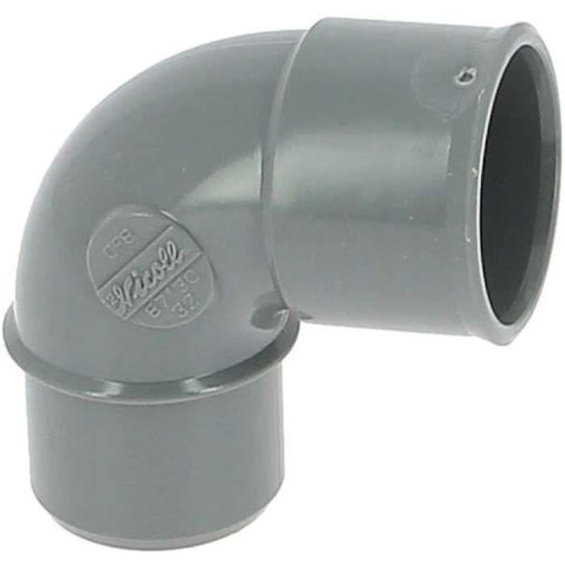 COUDE PVC 87° MALE/FEMELLE DIAMETRE 32MM - NICOLL - 5 PIECES