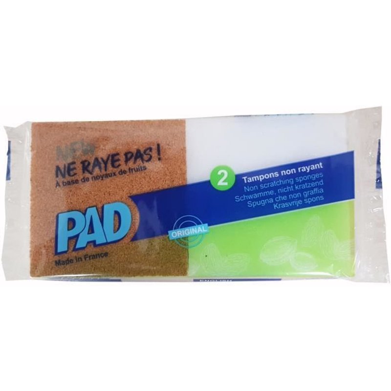 Tampon Abrasif Végétal Lot de 2 - Eponges et tampons