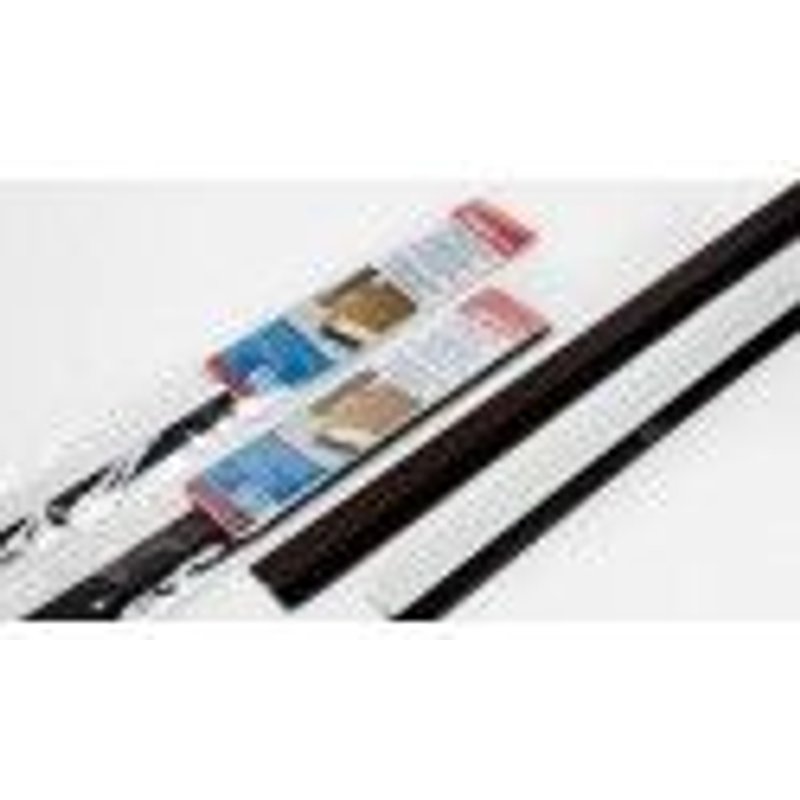 GEKO Bas de porte adhésif en aluminium + brosse flexible - 100 cm - Marron