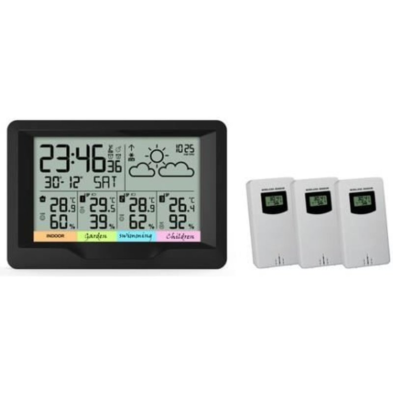 optex station meteo avec 3 sondes exterieures (990045)