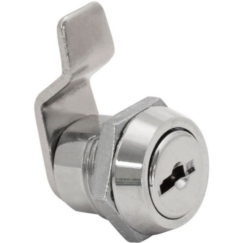 Serrure 111 c. nickel. languette incurvée 30 mm. avec 2 clés. ifam