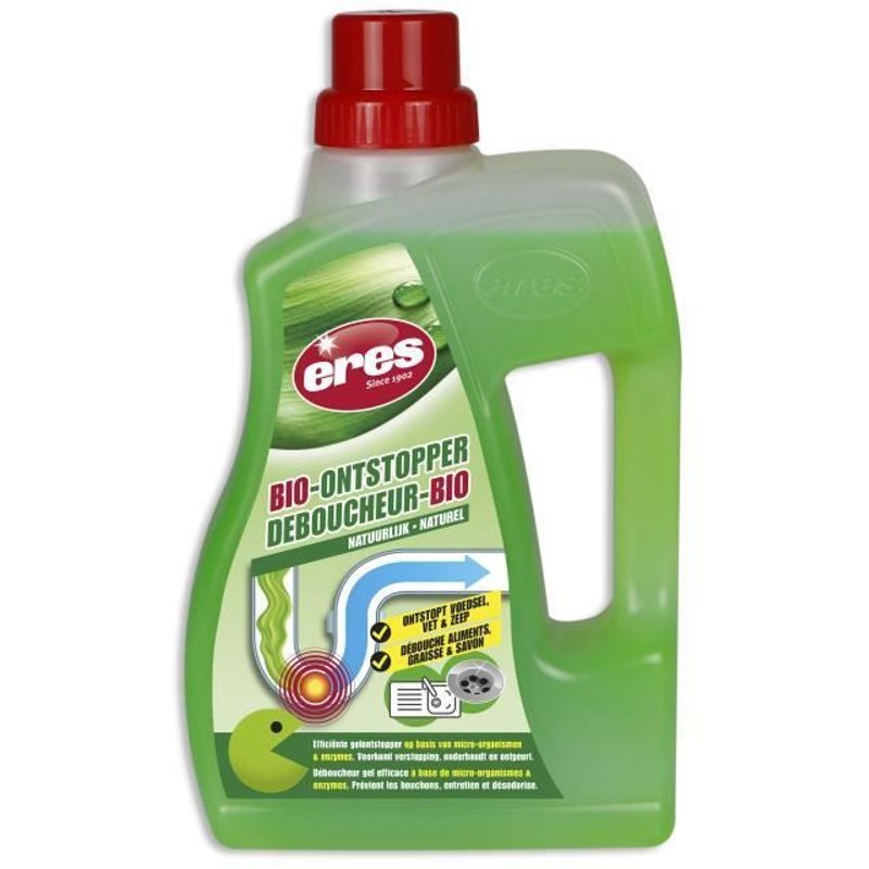Déboucheur biologique à base d'enzymes et micro-organismes - Eres - 1000 ml