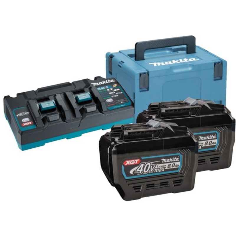 POWERPACK BL4080F: 2x accu BL4080F + chargeur rapide DC40RB dans un coffret MAKPAC III - Makita 191Y97-1