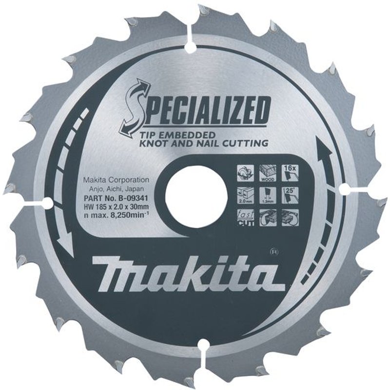 Lame de scie SPECIALIZED (B-33168) pour une coupe nette dans le bois (Medium Cut) - Makita B-33168