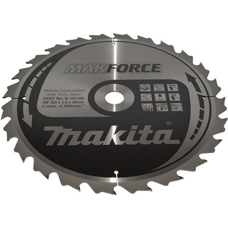 Lame de scie MAKFORCE (B-32188) pour une coupe rapide dans le bois (Fast Cut) - Makita B-32188