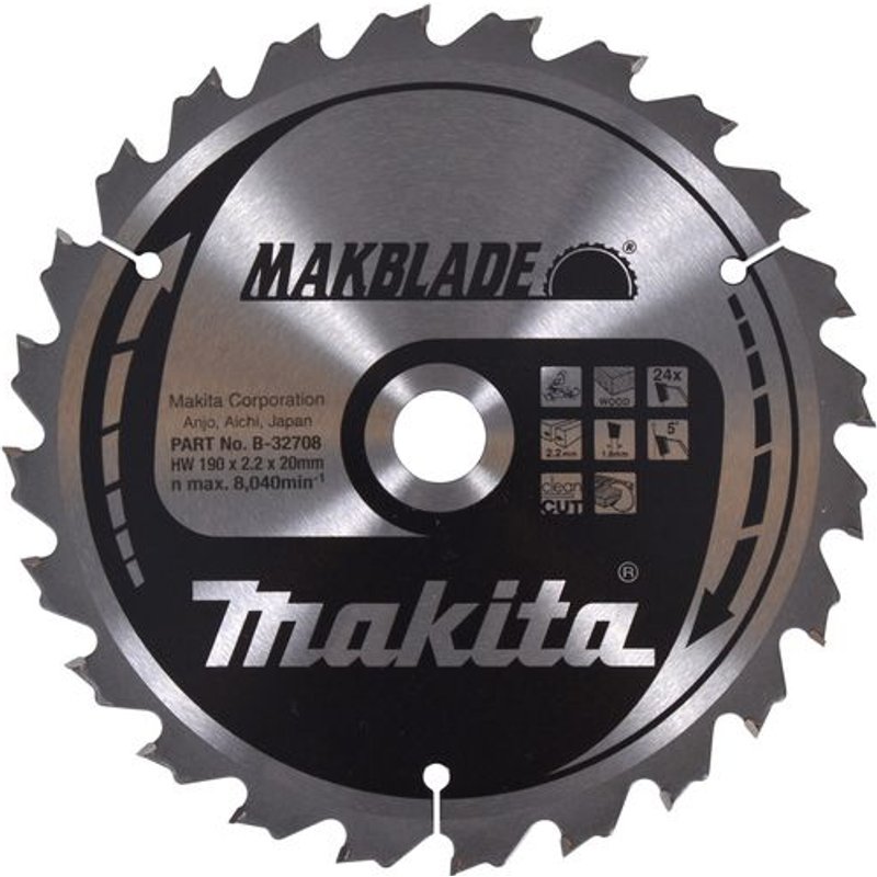 Lame de scie MAKBLADE (B-32708) pour une coupe rapide dans le bois (Fast Cut) - Makita B-32708