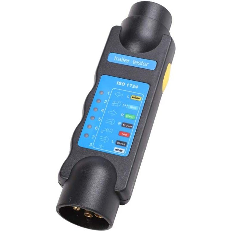 Testeur Remorque 7 Broches, Testeur de Remorque de Voiture 7 Broches, 12V Remorque Testeur 7 Broches de Feux Circuit de Câblage Outils de Diagnostic (Testeur De Remorque 7 Broches)
