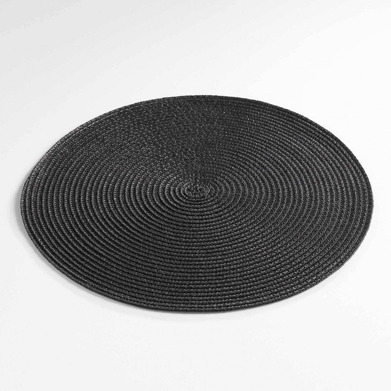 Set De Table Rond 35 Cm Polypropylene Zebulon Noir