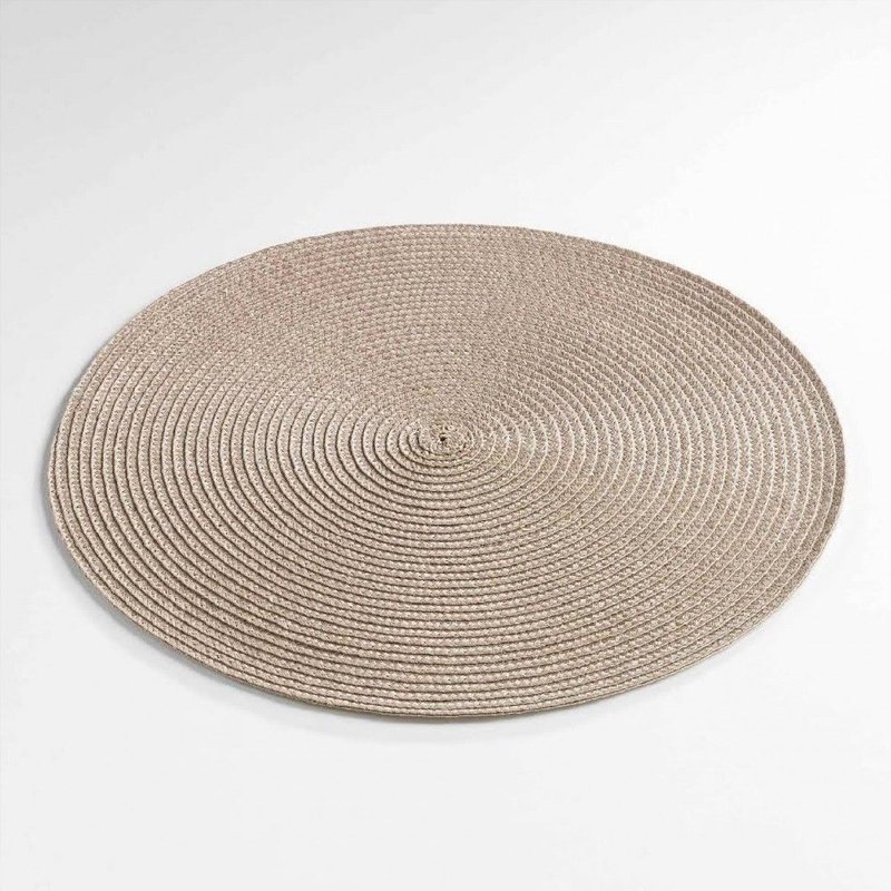 Set De Table Rond 35 Cm Polypropylene Zebulon Taupe