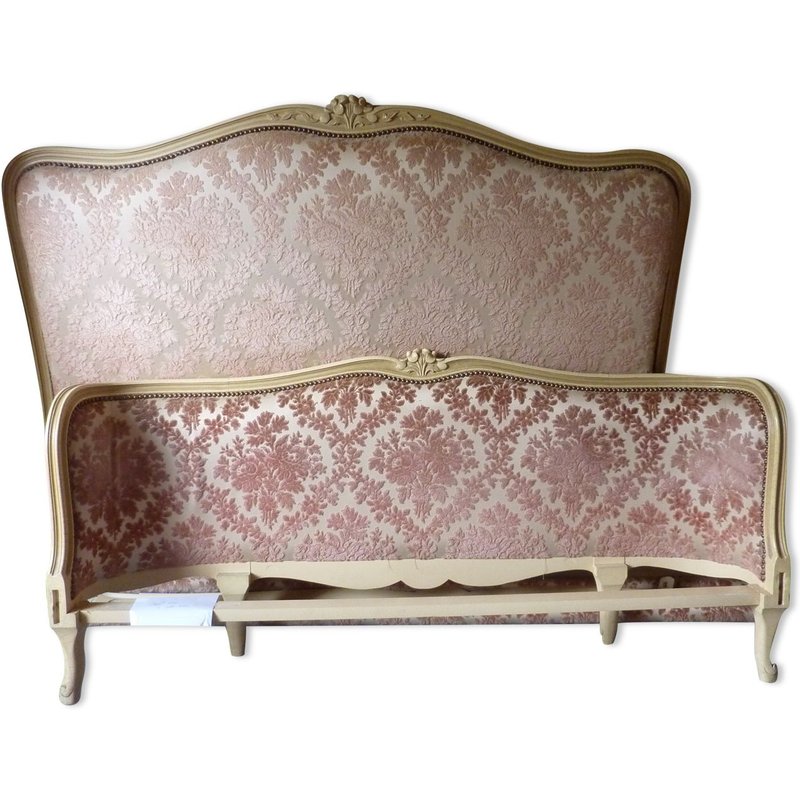 Lit En Corbeille Style Louis Xv Deux Places Rose