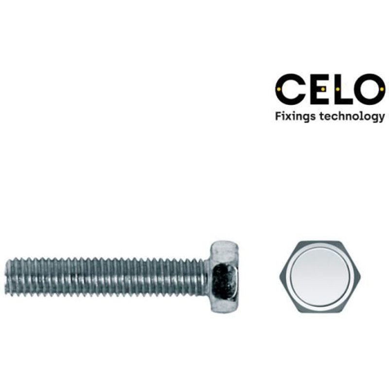 Boite de 250 vis metriques hexagonales din/ref 933 5x15 acier zinqué celo