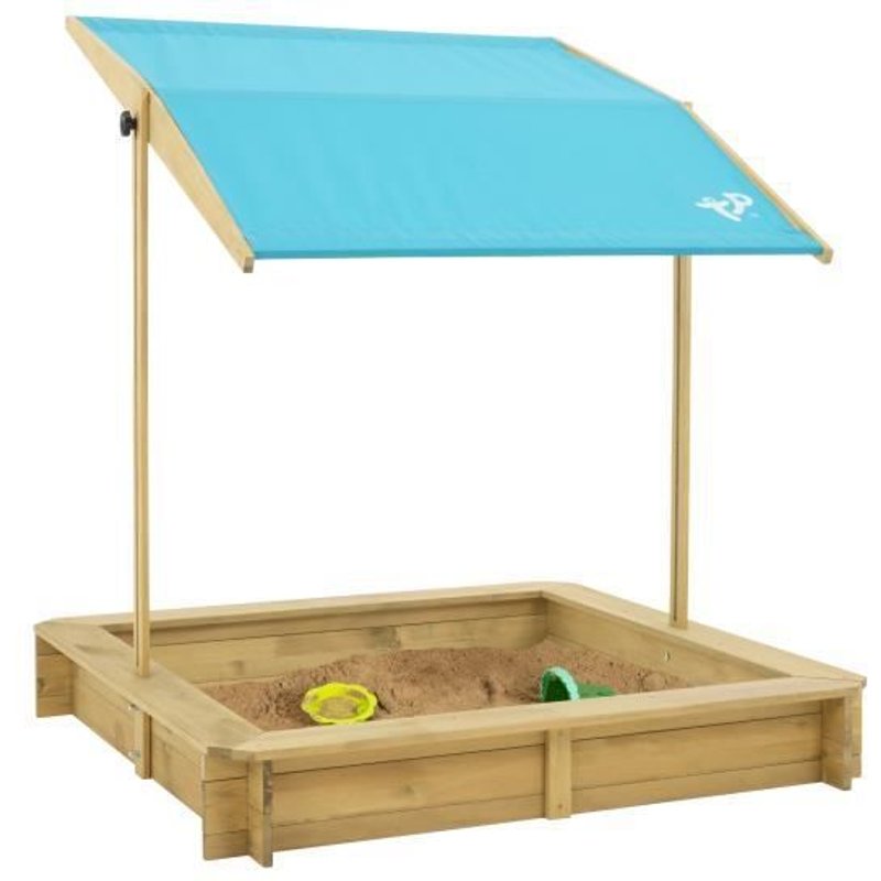 Bac A Sable Enfant Tp Avec Toit Pliant Anti-Uv - Norme Fsc Dim L117 X L117 X H117