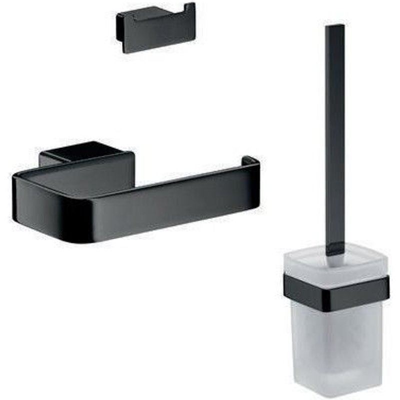 Emco WC-Set LOFT PapHal. o De BĂĽgarn. Doppelhaken schwarz