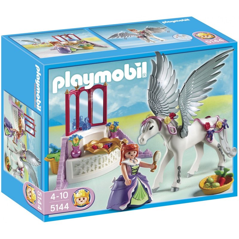 Playmobil 5144 Princess - Cheval Ailé Et Coiffeuse De Princesse